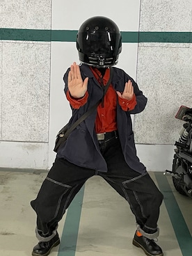「Dickies（ディッキーズ）のアイテム（Accessories、ブラック系）」を使った、Gin さん（レディース・150cm）の冬コーディネート
