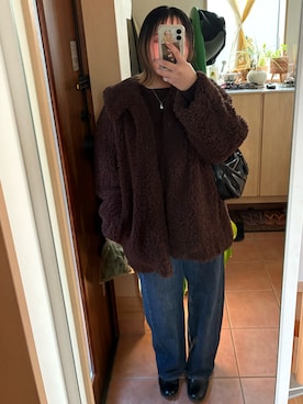 「アイテム（その他アウター）」を使った、まりな（相互フォロー）さん（レディース・155cm・20代）の冬コーディネート