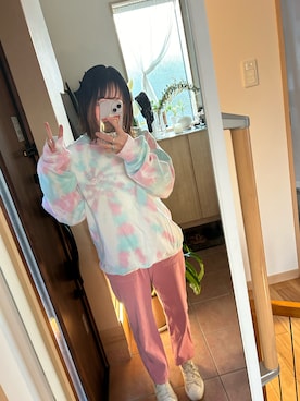 「アイテム（スウェット）」を使った、まりな（相互フォロー）さん（レディース・155cm・20代）の春コーディネート