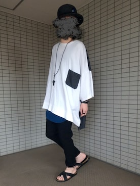 「ED HAT（エドハット）のアイテム」を使った、堀田(ほった)さん（メンズ・170cm）の夏コーディネート