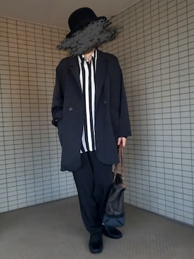 「山高帽」｜堀田(ほった)さん（メンズ・170cm）の秋コーディネート