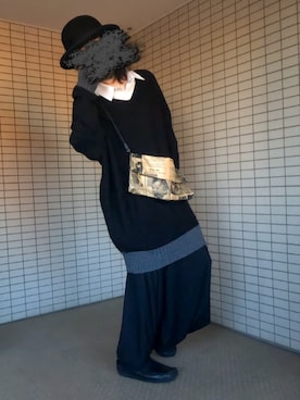 「山高帽」｜堀田(ほった)さん（メンズ・170cm）の秋コーディネート