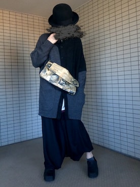 「山高帽」｜堀田(ほった)さん（メンズ・170cm）の冬コーディネート
