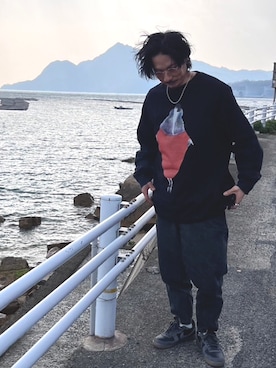 「Yohji Yamamoto（ヨウジヤマモト）のアイテム（トップス）」を使った、Waさん（メンズ・180cm）の冬コーディネート