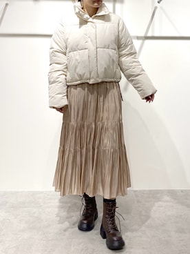 「レディースファッション」｜「アイテム（ジャケット/アウター）」を使った、freessayaさん（レディース・166cm）の冬コーディネート