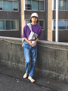 「CIAOPANIC TYPY（チャオパニックティピー）のアイテム（サンダル）」を使った、seiya satoさん（メンズ・175cm）の夏コーディネート