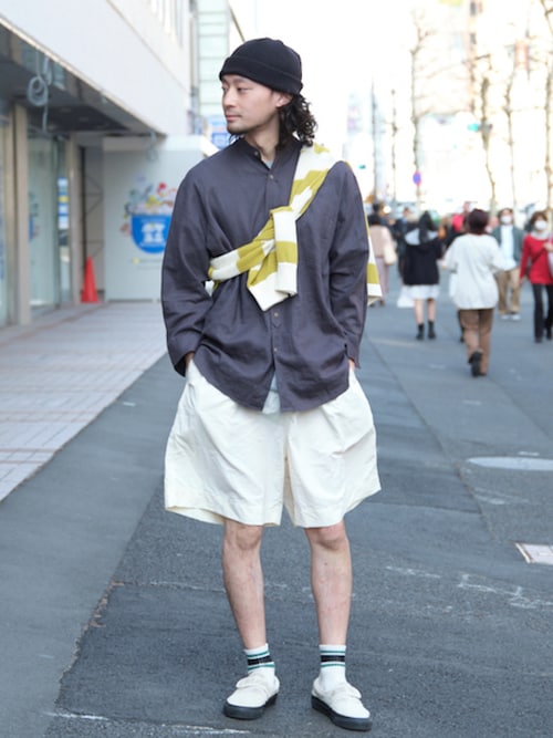 【ぽたろ】アメリカンスリーブアクティブウエア リブ編み ライトベージュ S SLY | RIBBON SLEEVE 2WAY JQ トップス (Tシャツ・カットソー