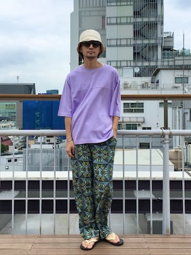 「CIAOPANIC TYPY（チャオパニックティピー）のアイテム（サンダル）」を使った、seiya satoさん（メンズ・175cm）の夏コーディネート