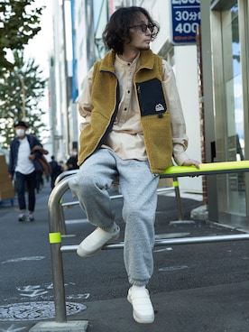 「CIAOPANIC TYPY」｜「アイテム（スリッポン）」を使った、seiya satoさん（メンズ・175cm）の冬コーディネート