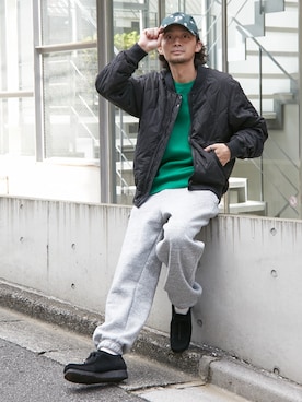 「CIAOPANIC TYPY（チャオパニックティピー）のアイテム（MA-1）」を使った、seiya satoさん（メンズ・175cm）の秋コーディネート