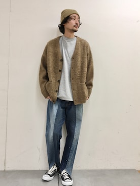 「CIAOPANIC TYPY（チャオパニックティピー）のアイテム（ニットキャップ/ビーニー）」を使った、seiya satoさん（メンズ・175cm）の秋コーディネート