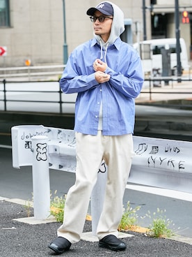 「CIAOPANIC TYPY」｜「アイテム（スリッポン）」を使った、seiya satoさん（メンズ・175cm）の秋コーディネート