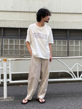 「CIAOPANIC TYPY（チャオパニックティピー）のアイテム（セットアップ）」を使った、seiya satoさん（メンズ・175cm）の夏コーディネート
