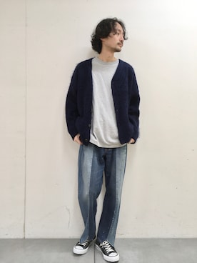 「CONVERSE（コンバース）のconverse コンバース ALL STAR 100 COLORS OX オールスター 100 カラーズ オックス 32861791 BLACK（スニーカー）」を使った、seiya satoさん（メンズ・175cm）の秋コーディネート