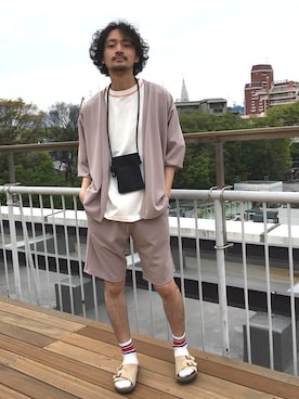 「CIAOPANIC TYPY（チャオパニックティピー）のアイテム（サンダル）」を使った、seiya satoさん（メンズ・175cm）の春コーディネート
