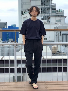 「CIAOPANIC TYPY（チャオパニックティピー）のアイテム（サンダル）」を使った、seiya satoさん（メンズ・175cm）の夏コーディネート