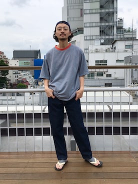 「CIAOPANIC TYPY（チャオパニックティピー）のアイテム（サンダル）」を使った、seiya satoさん（メンズ・175cm）の夏コーディネート