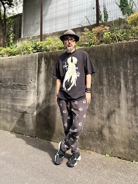 「NIKE（ナイキ）のアイテム（スニーカー、グリーン系）」を使った、ヤギハシカズヒロさん（メンズ・182cm）の夏コーディネート