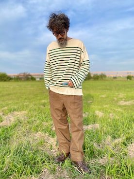 「FIDELITY（フィデリティ）のアイテム」を使った、ヤギハシカズヒロさん（メンズ・181cm）の秋コーディネート