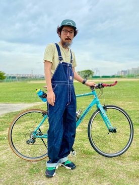 「NATAL DESIGN（ネイタルデザイン）のアイテム（帽子）」を使った、ヤギハシカズヒロさん（メンズ・181cm）の夏コーディネート