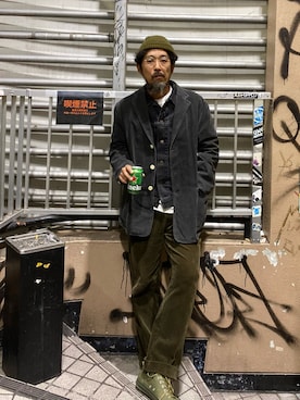 「Calvin Klein（カルバン・クライン）のアイテム（その他アウター）」を使った、ヤギハシカズヒロさん（メンズ・181cm）の秋コーディネート