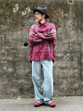 「YANUK（ヤヌーク）のアイテム」を使った、ヤギハシカズヒロさん（メンズ・182cm）の春コーディネート