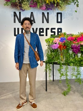 「アイテム（モカシン/デッキシューズ）」を使った、ヤギハシカズヒロさん（メンズ・181cm）の春コーディネート
