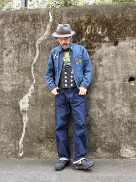 「Lee（リー）のアイテム（ジャケット/アウター）」を使った、ヤギハシカズヒロさん（メンズ・182cm）の春コーディネート