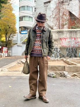 「アイテム（その他アウター）」を使った、ヤギハシカズヒロさん（メンズ・182cm）の冬コーディネート