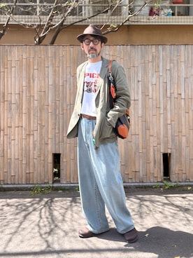 ヤギハシカズヒロさん（メンズ・182cm）の春コーディネート