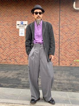 「Calvin Klein（カルバン・クライン）のアイテム（ジャケット/アウター）」を使った、ヤギハシカズヒロさん（メンズ・181cm）の春コーディネート