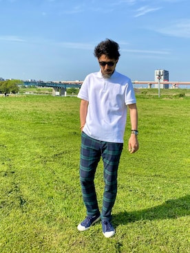 「ブラックウォッチ」｜ヤギハシカズヒロさん（メンズ・181cm）の春コーディネート