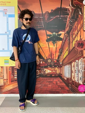 「KLATTERMUSEN（クレッタルムーセン）のアイテム」を使った、ヤギハシカズヒロさん（メンズ・181cm）の夏コーディネート