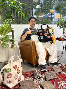 「アイテム（サロペット/オーバーオール）」を使った、ヤギハシカズヒロさん（メンズ・182cm）の秋コーディネート