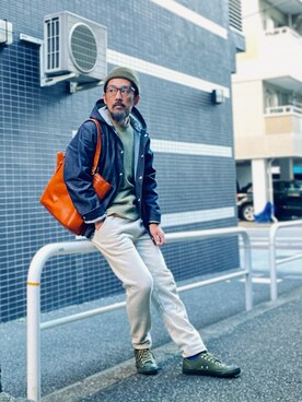 「Branchworks（ブランチワークス）のアイテム」を使った、ヤギハシカズヒロさん（メンズ・181cm）の冬コーディネート