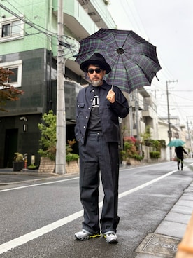 「Nigel Cabourn（ナイジェルケーボン）のアイテム」を使った、ヤギハシカズヒロさん（メンズ・182cm）の春コーディネート