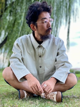 「ZDA（ゼットディーエー）のアイテム」を使った、ヤギハシカズヒロさん（メンズ・181cm）の秋コーディネート