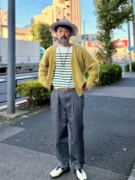 ヤギハシカズヒロさん（メンズ・182cm）の秋コーディネート