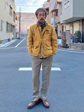 「RED WING（レッドウィング）のアイテム（その他シューズ）」を使った、ヤギハシカズヒロさん（メンズ・181cm）の冬コーディネート