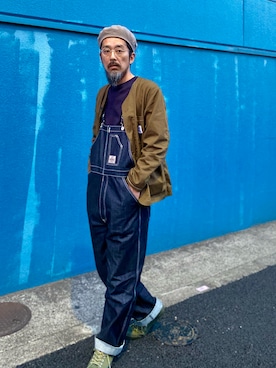 「BIG BILL（ビッグビル）のアイテム」を使った、ヤギハシカズヒロさん（メンズ・181cm）の春コーディネート