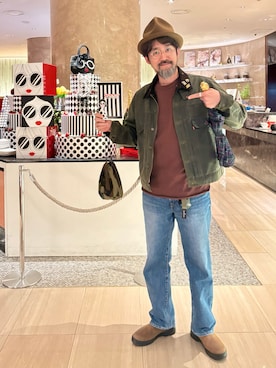 「Barbour（バブアー）のアイテム（ジャケット/アウター）」を使った、ヤギハシカズヒロさん（メンズ・182cm）の春コーディネート