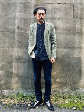 「theory（セオリー）のアイテム（テーラードジャケット）」を使った、ヤギハシカズヒロさん（メンズ・181cm）の秋コーディネート