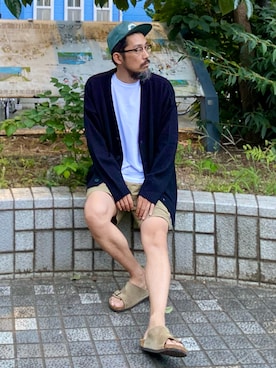 「NATAL DESIGN（ネイタルデザイン）のアイテム（帽子）」を使った、ヤギハシカズヒロさん（メンズ・181cm）の夏コーディネート