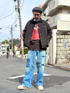 ヤギハシカズヒロさん（メンズ・182cm）の秋コーディネート