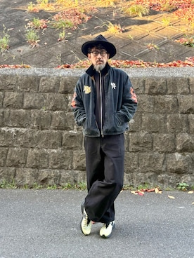 「New Balance」｜「アイテム（その他アウター）」を使った、ヤギハシカズヒロさん（メンズ・182cm）の冬コーディネート
