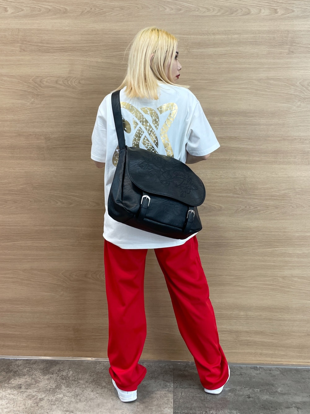 バッグ xgirl messengerbag black X-girl ショルダーバッグ バッグ FAUX LEATHER MESSENGER BAG