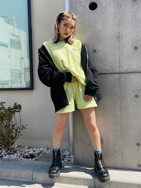 「X-girl（エックスガール）のアイテム」を使った、⭐︎LINA⭐︎さん（レディース・152cm）の春コーディネート