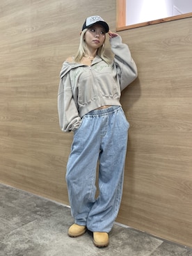 「アイテム（パーカー）」を使った、⭐︎LINA⭐︎さん（レディース・153cm）の秋コーディネート