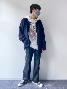 「SHAREEF（シャリーフ）のアイテム（パーカー）」を使った、まささん（メンズ・180cm）の秋コーディネート