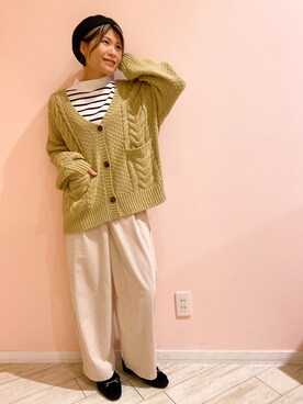 「DRESKIP（ドレスキップ）のアイテム（ハンチング/ベレー帽）」を使った、mo-chanさん（レディース・161cm）の秋コーディネート